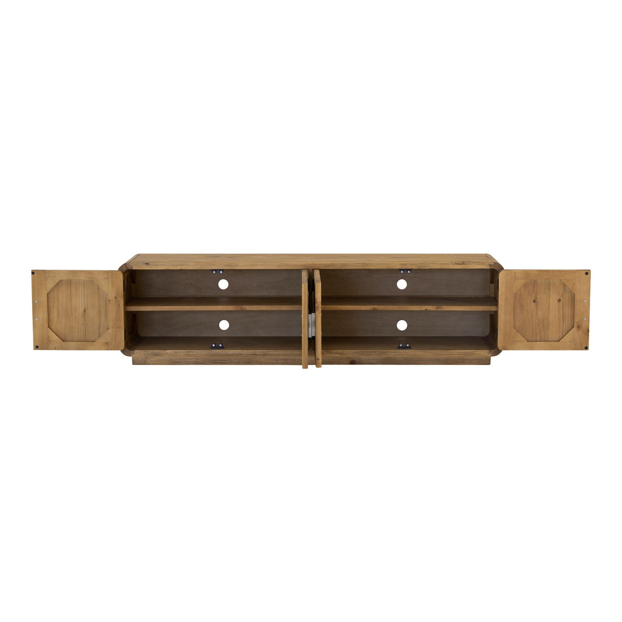   Modern European furniture - Rustic Pine 4-Door Media Cabinet - www.oroa.com | Oroa.com