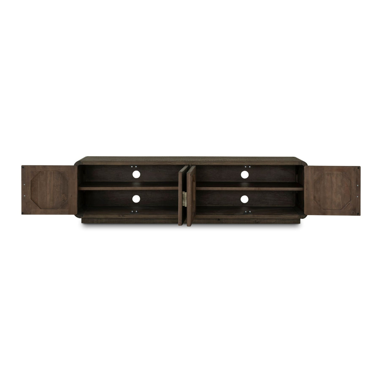   Modern European furniture - Rustic Pine 4-Door Media Cabinet - www.oroa.com | Oroa.com