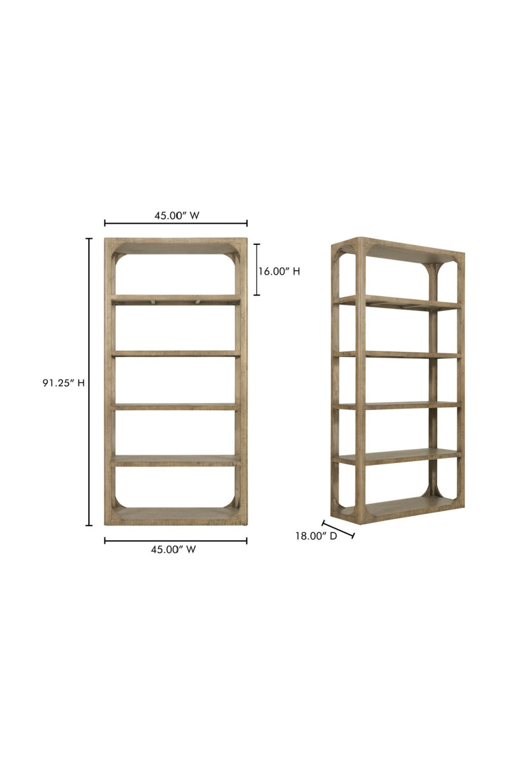   Modern European furniture - Pine Wood Bookshelf - www.oroa.com | Oroa.com