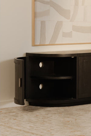   Modern European furniture - Pine Wood 4-Door Media Cabinet - www.oroa.com | Oroa.com