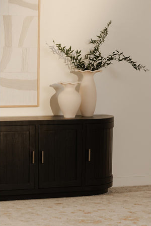   Modern European furniture - Pine Wood 4-Door Media Cabinet - www.oroa.com | Oroa.com