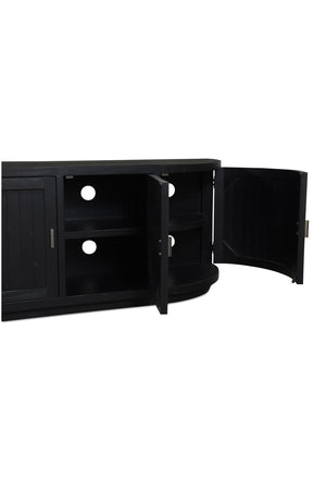   Modern European furniture - Pine Wood 4-Door Media Cabinet - www.oroa.com | Oroa.com