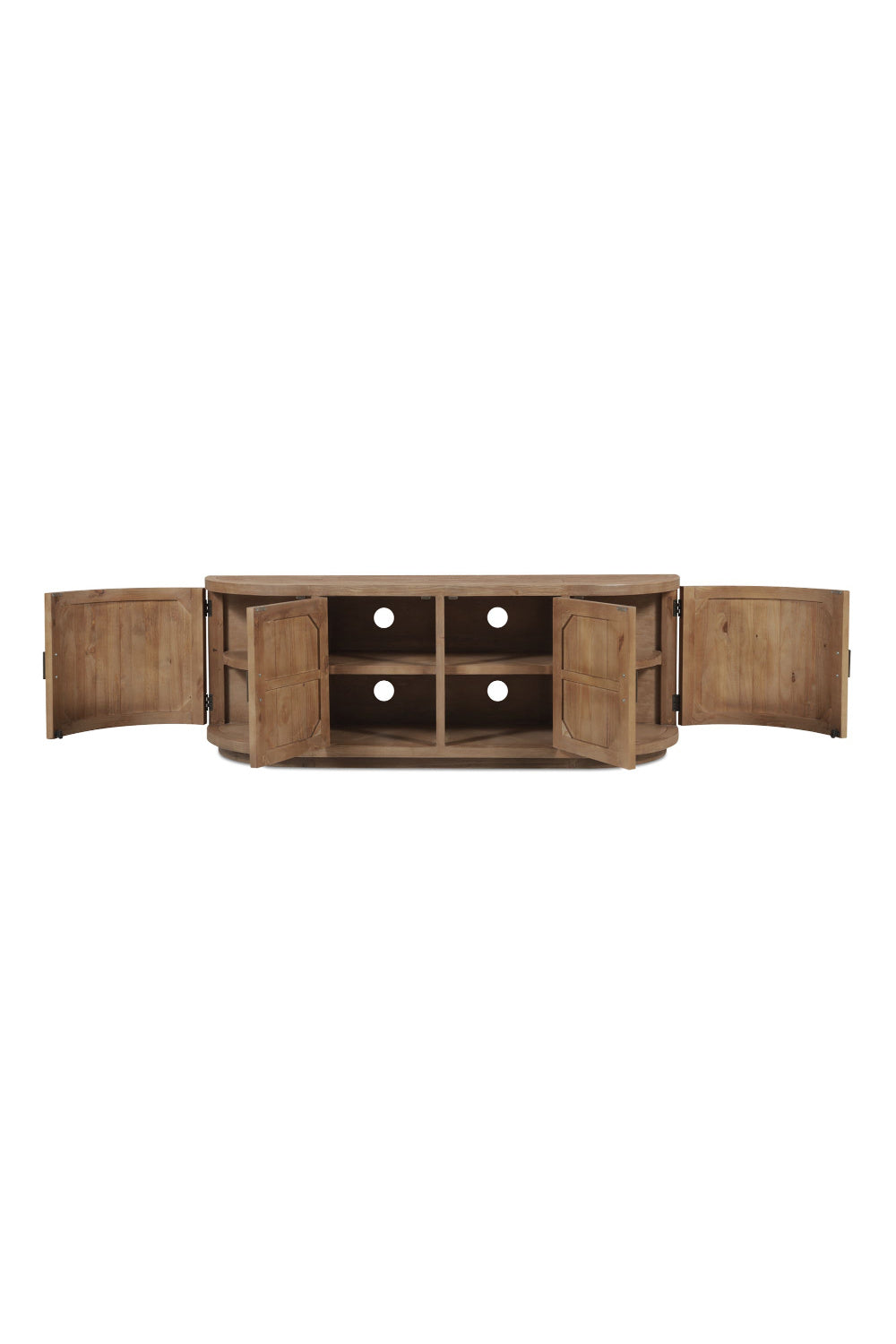   Modern European furniture - Pine Wood 4-Door Media Cabinet - www.oroa.com | Oroa.com