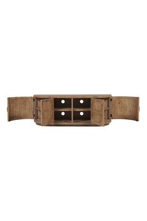   Modern European furniture - Pine Wood 4-Door Media Cabinet - www.oroa.com | Oroa.com