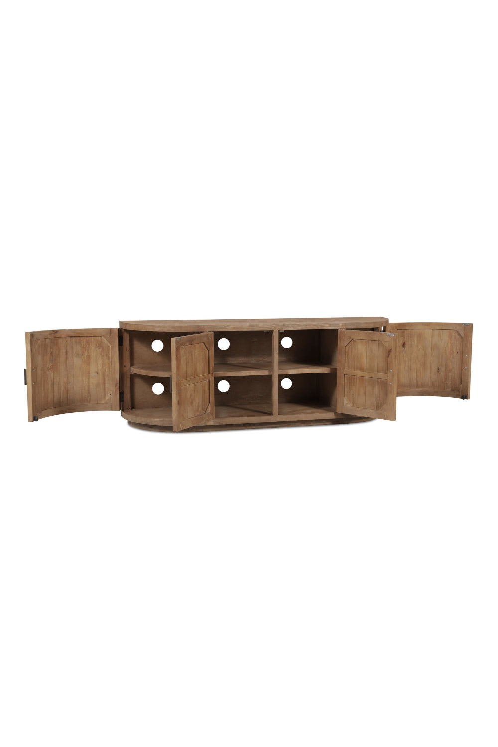   Modern European furniture - Pine Wood 4-Door Media Cabinet - www.oroa.com | Oroa.com