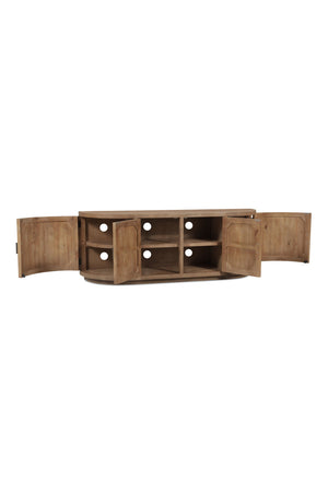   Modern European furniture - Pine Wood 4-Door Media Cabinet - www.oroa.com | Oroa.com
