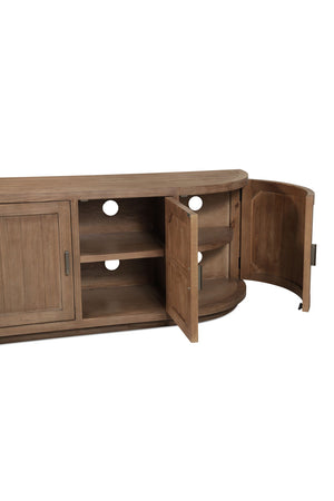   Modern European furniture - Pine Wood 4-Door Media Cabinet - www.oroa.com | Oroa.com