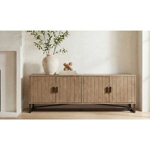   Modern European furniture - Pine Wood 4-Door Media Unit - www.oroa.com | Oroa.com