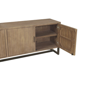   Modern European furniture - Pine Wood 4-Door Media Unit - www.oroa.com | Oroa.com