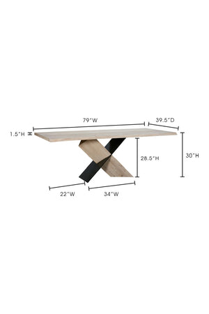   Modern European furniture - White Waxed Oak Dining Table - www.oroa.com | Oroa.com