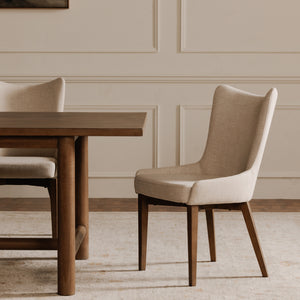   Modern European furniture - Beige Curved High-back Dining Chair - www.oroa.com | Oroa.com