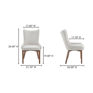   Modern European furniture - Beige Curved High-back Dining Chair - www.oroa.com | Oroa.com