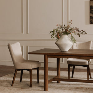   Modern European furniture - Beige Curved High-back Dining Chair - www.oroa.com | Oroa.com