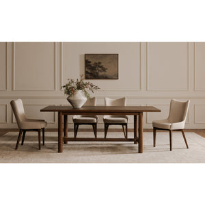   Modern European furniture - Beige Curved High-back Dining Chair - www.oroa.com | Oroa.com