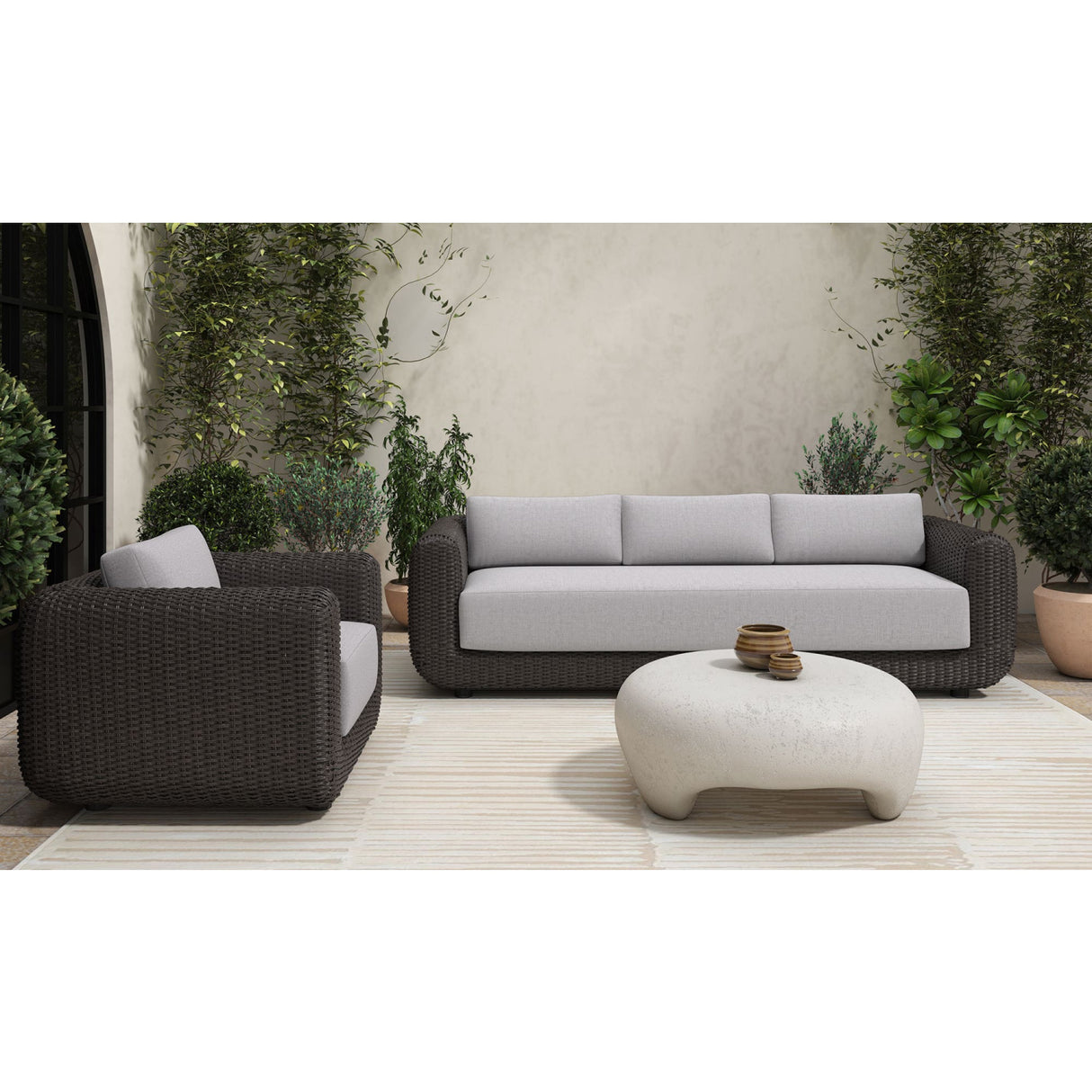  Modern European furniture - Wicker Framed Indoor/Outdoor Sofa - www.oroa.com | Oroa.com