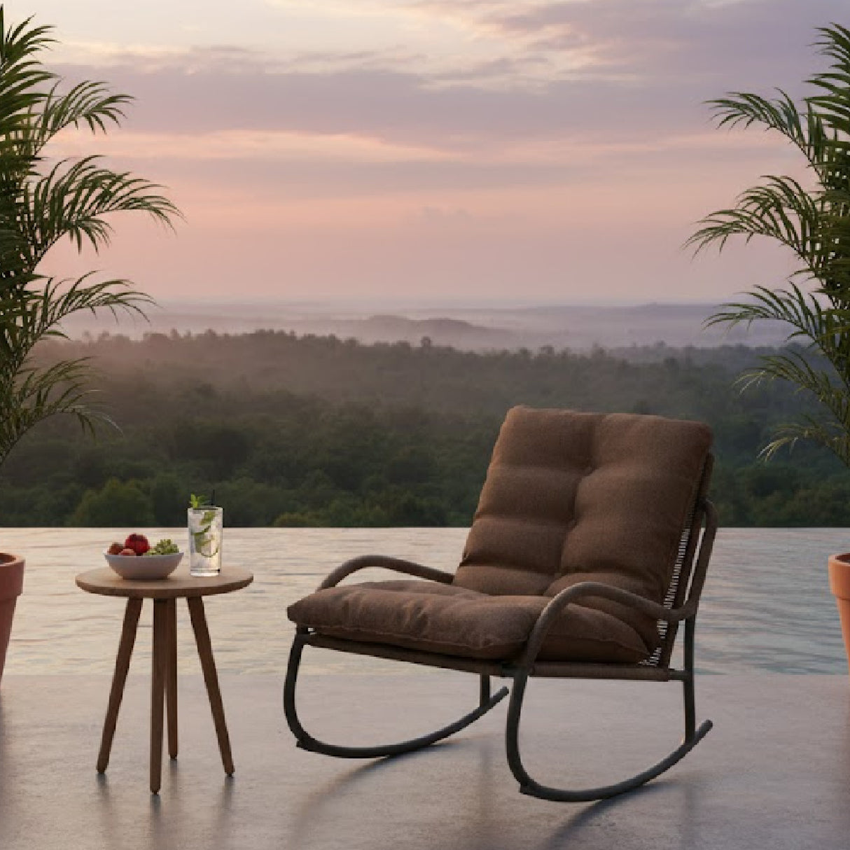   Modern European furniture - Minimalist Outdoor Wicker Rocking Chair - www.oroa.com | Oroa.com