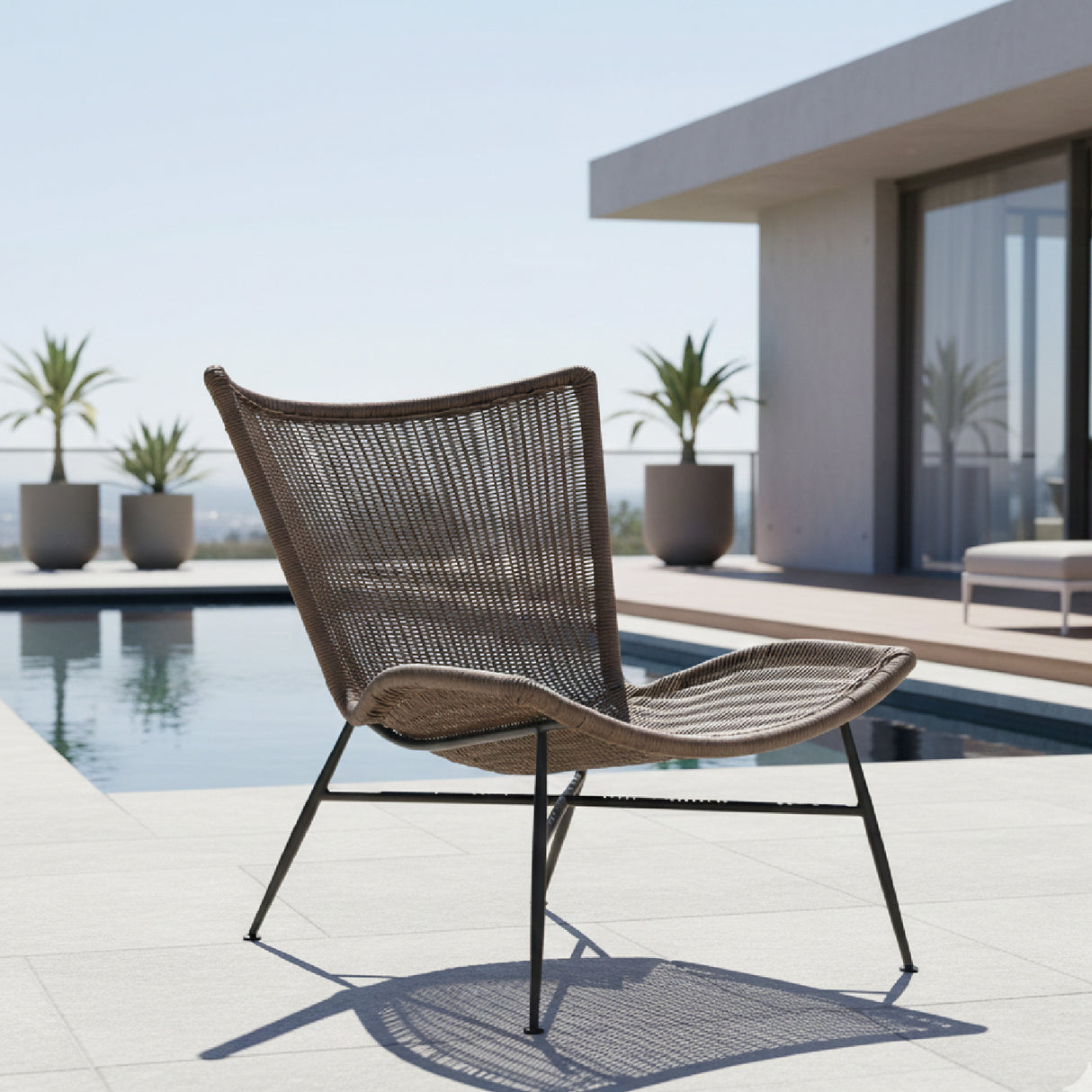   Modern European furniture - Brown Wicker Outdoor Accent Chair - www.oroa.com | Oroa.com
