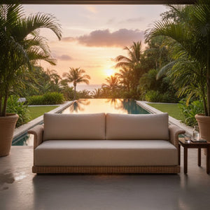   Modern European furniture - Curved Arm Wicker Outdoor Sofa - www.oroa.com | Oroa.com