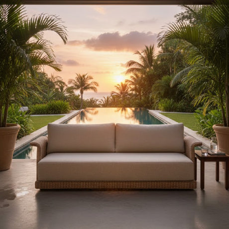   Modern European furniture - Curved Arm Wicker Outdoor Sofa - www.oroa.com | Oroa.com