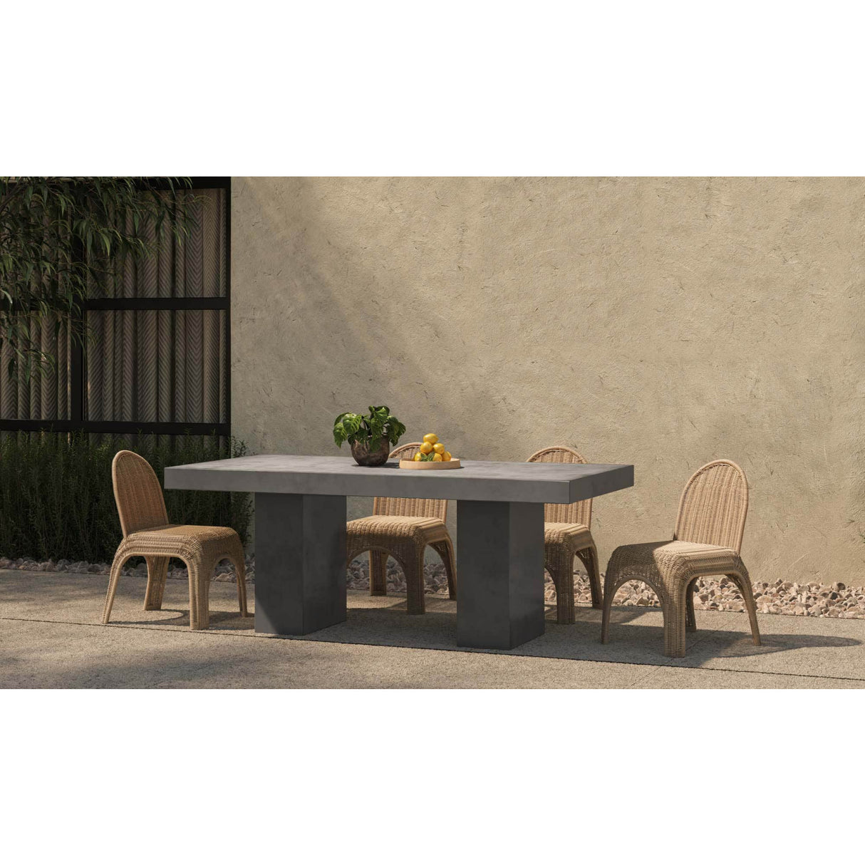   Modern European furniture - Classic Wicker Outdoor Dining Chairs (2) - www.oroa.com | Oroa.com