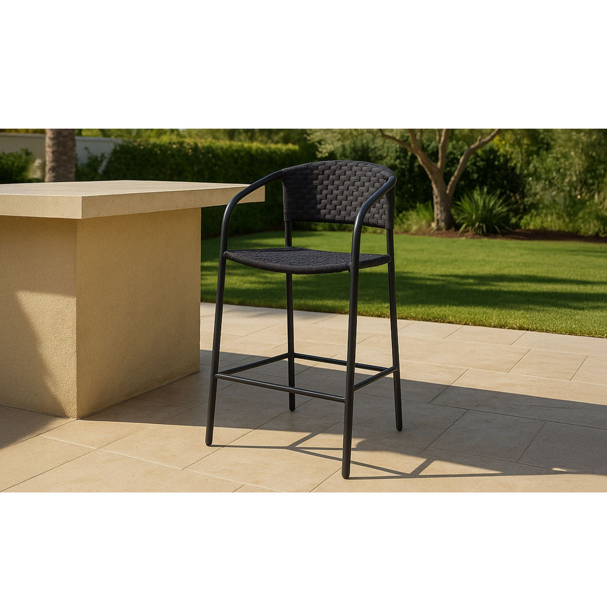   Modern European furniture - Basketweave Outdoor Counter Chair - www.oroa.com | Oroa.com