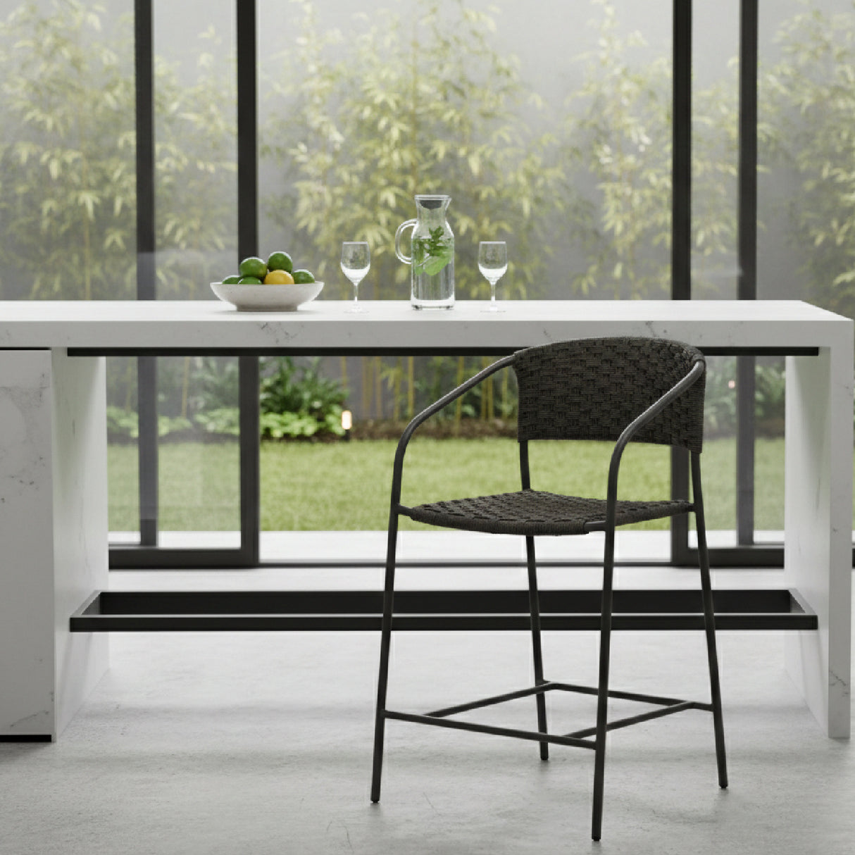   Modern European furniture - Basketweave Outdoor Counter Chair - www.oroa.com | Oroa.com