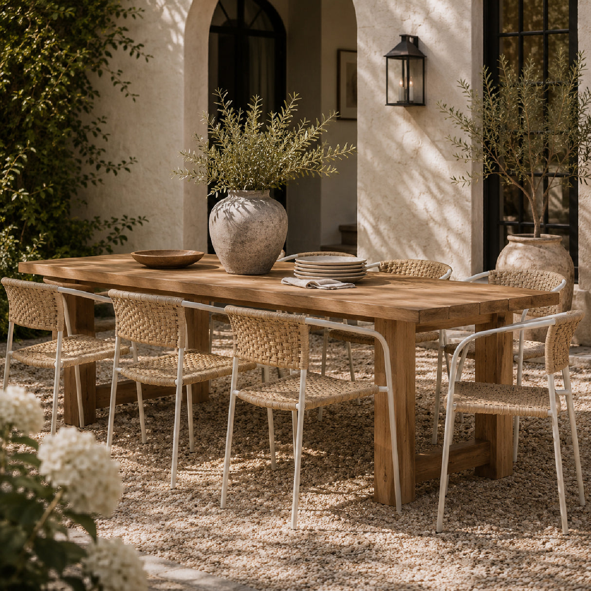   Modern European furniture - Basketweave Outdoor Dining Chairs (2) - www.oroa.com | Oroa.com