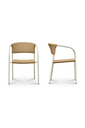   Modern European furniture - Basketweave Outdoor Dining Chairs (2) - www.oroa.com | Oroa.com