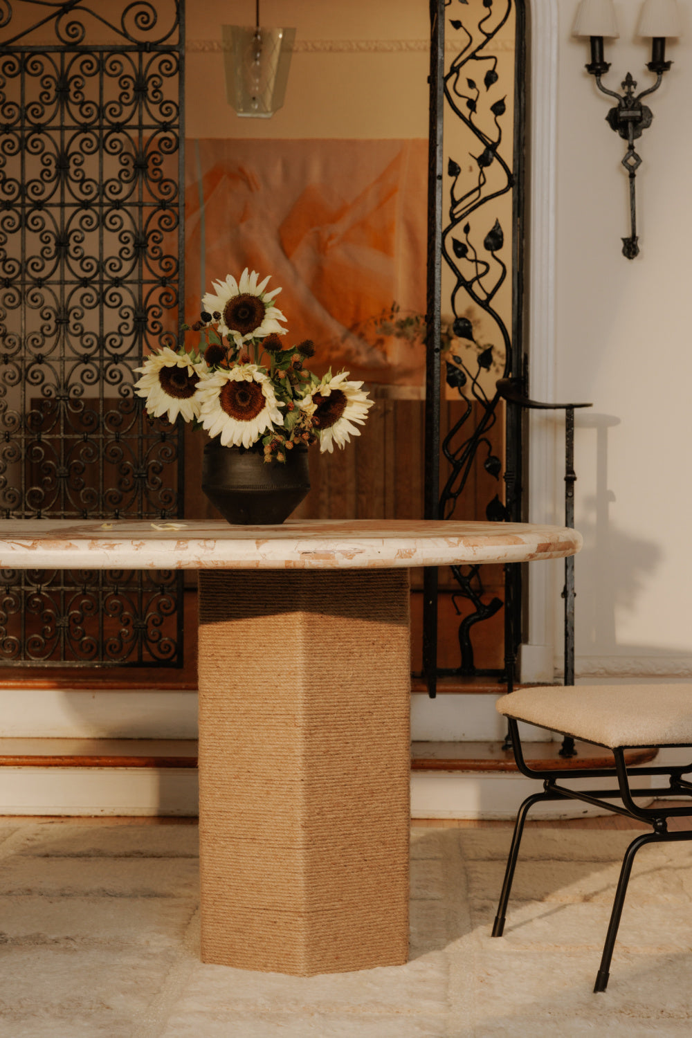   Modern European furniture - Jute-Wrapped Base Dining Table - www.oroa.com | Oroa.com