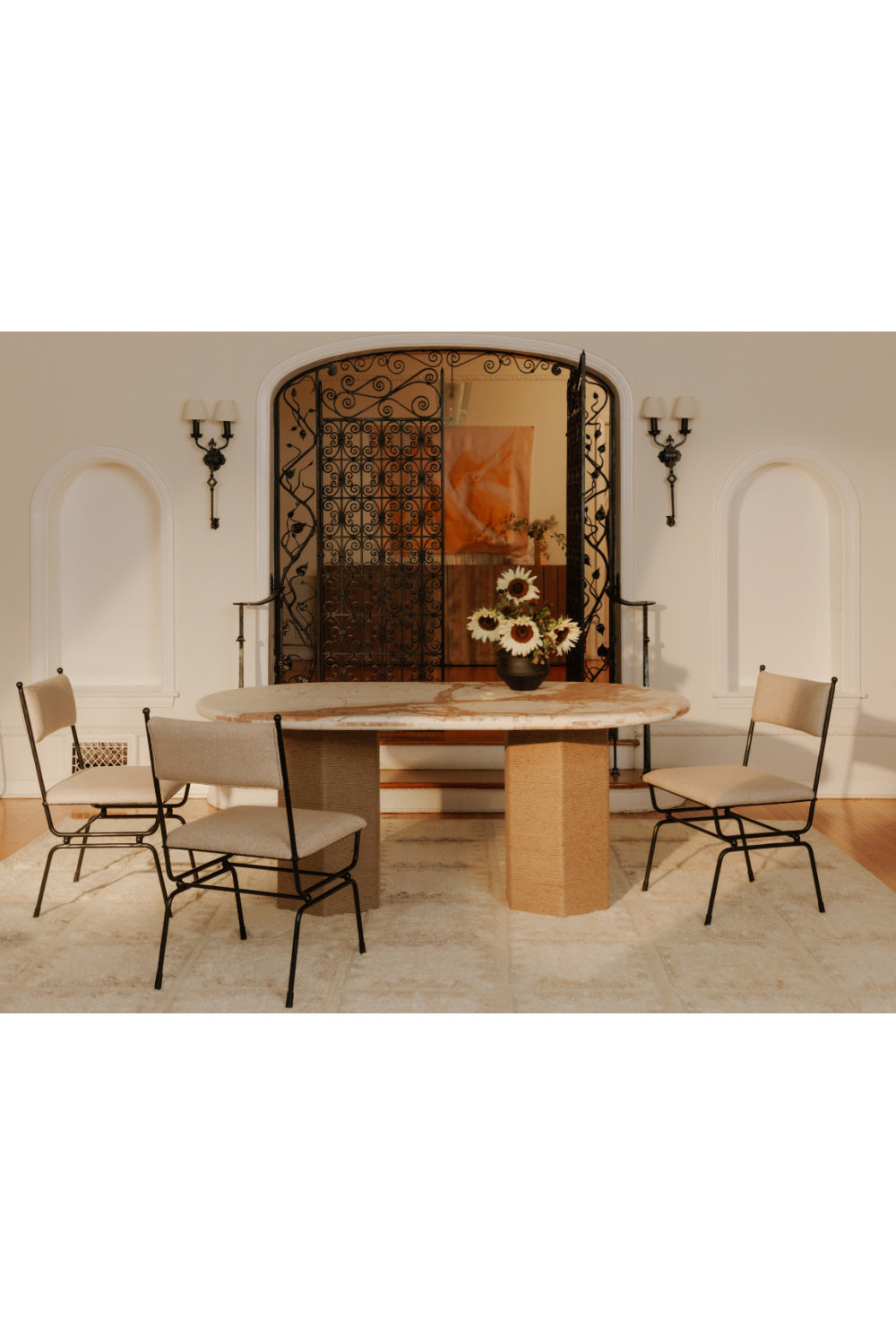   Modern European furniture - Jute-Wrapped Base Dining Table - www.oroa.com | Oroa.com