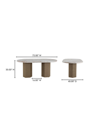   Modern European furniture - Jute-Wrapped Base Dining Table - www.oroa.com | Oroa.com