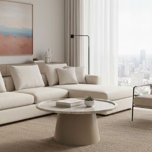   Modern European furniture - Round Marble Tray Coffee Table - www.oroa.com | Oroa.com