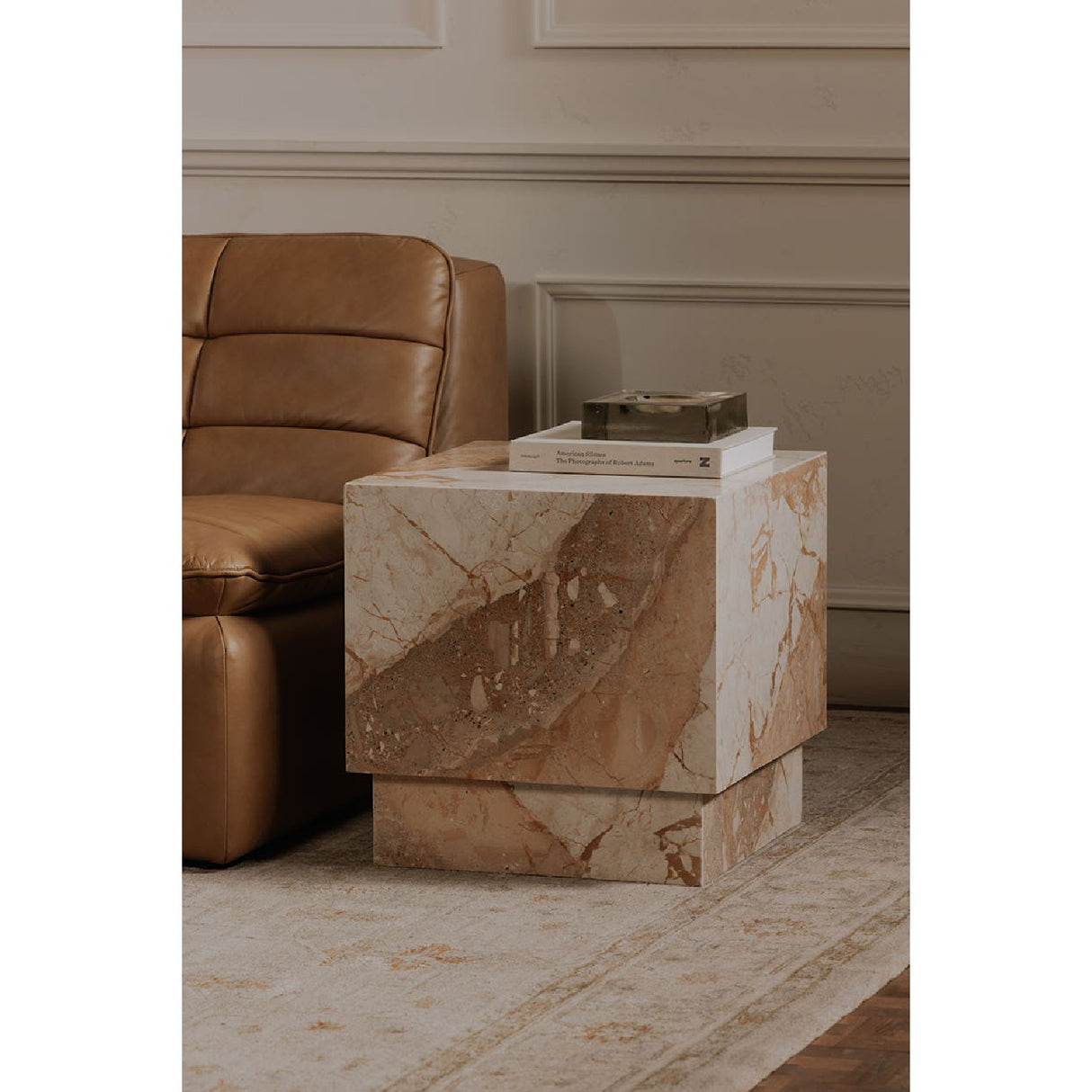  Modern European furniture - Italian Marble Square Side Table - www.oroa.com | Oroa.com