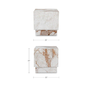   Modern European furniture - Italian Marble Square Side Table - www.oroa.com | Oroa.com