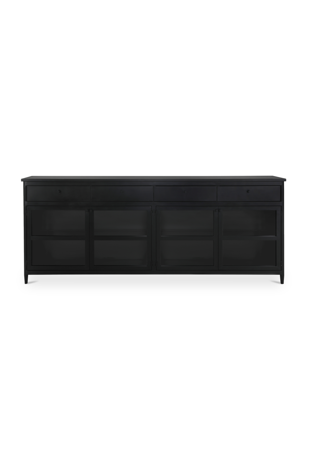   Modern European furniture - Black Metal 4-Door Sideboard - www.oroa.com | Oroa.com
