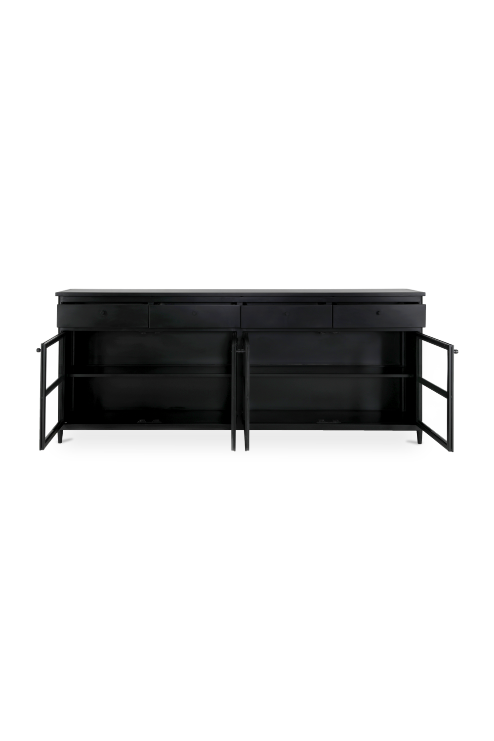  Modern European furniture - Black Metal 4-Door Sideboard - www.oroa.com | Oroa.com
