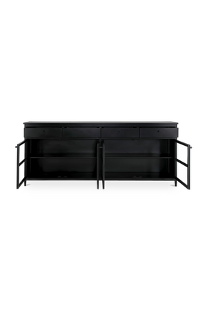   Modern European furniture - Black Metal 4-Door Sideboard - www.oroa.com | Oroa.com