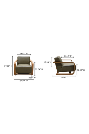   Modern European furniture - Oak Framed Lounge Chair - www.oroa.com | Oroa.com