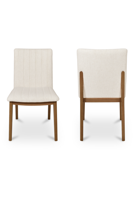   Modern European furniture - Cream Padded Dining Chairs (2) - www.oroa.com | Oroa.com