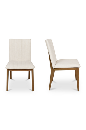   Modern European furniture - Cream Padded Dining Chairs (2) - www.oroa.com | Oroa.com