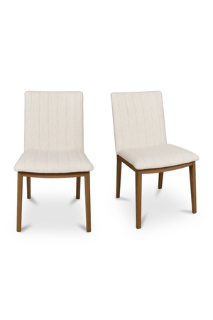   Modern European furniture - Cream Padded Dining Chairs (2) - www.oroa.com | Oroa.com
