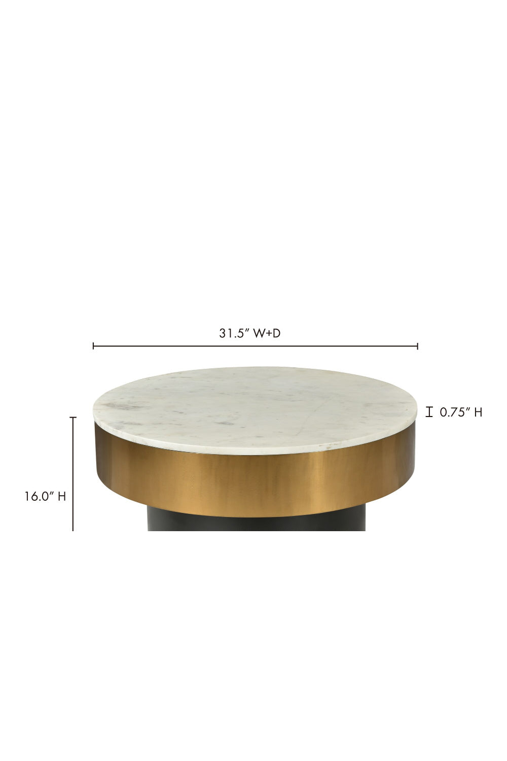   Modern European furniture - Gold Rimmed Marble Coffee Table - www.oroa.com | Oroa.com