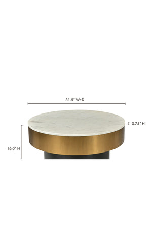  Modern European furniture - Gold Rimmed Marble Coffee Table - www.oroa.com | Oroa.com