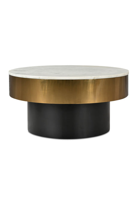   Modern European furniture - Gold Rimmed Marble Coffee Table - www.oroa.com | Oroa.com