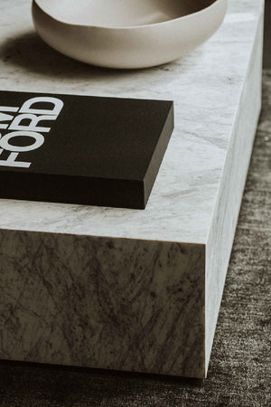   Modern European furniture - Square White Marble Coffee Table - www.oroa.com | Oroa.com