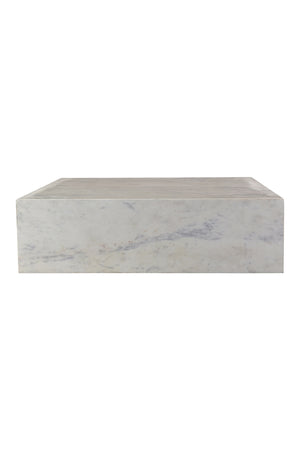   Modern European furniture - Square White Marble Coffee Table - www.oroa.com | Oroa.com