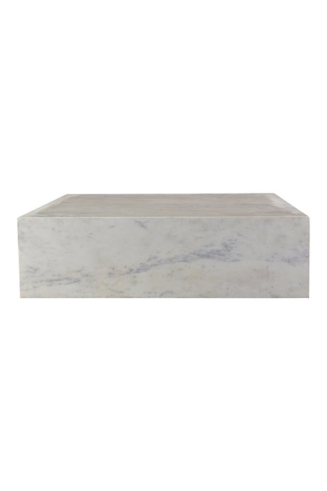   Modern European furniture - Square White Marble Coffee Table - www.oroa.com | Oroa.com