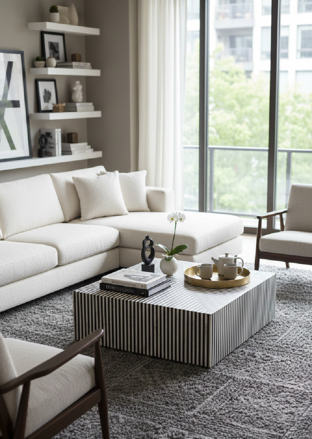   Modern European furniture - Black & White Bone Coffee Table - www.oroa.com | Oroa.com