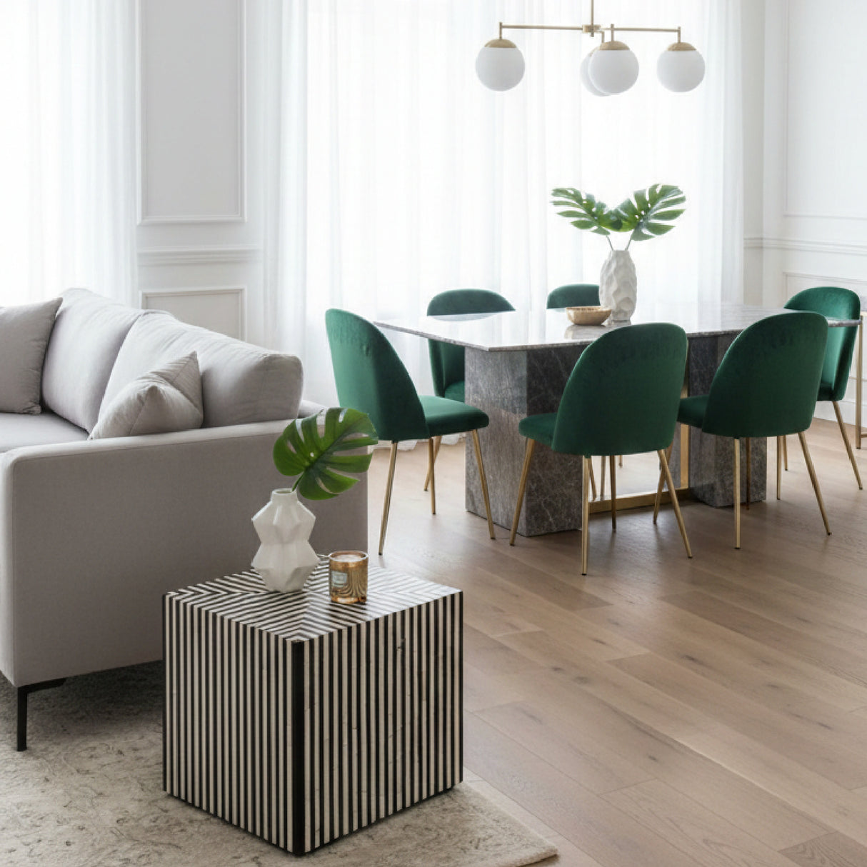   Modern European furniture - Black & White Bone Side Table - www.oroa.com | Oroa.com