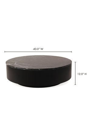   Modern European furniture - Black Marble Round Coffee Table - www.oroa.com | Oroa.com